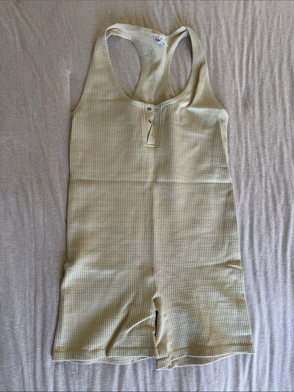 Colsie Ribbed Henley Racerback Romper